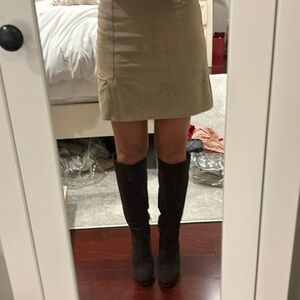 Michael Kors coffee colored suede platform boots